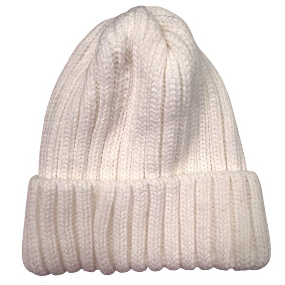 Alpine Design White Elderweis Knit Hat NWT Beanie $16 One Size Stretch - Picture 2 of 3